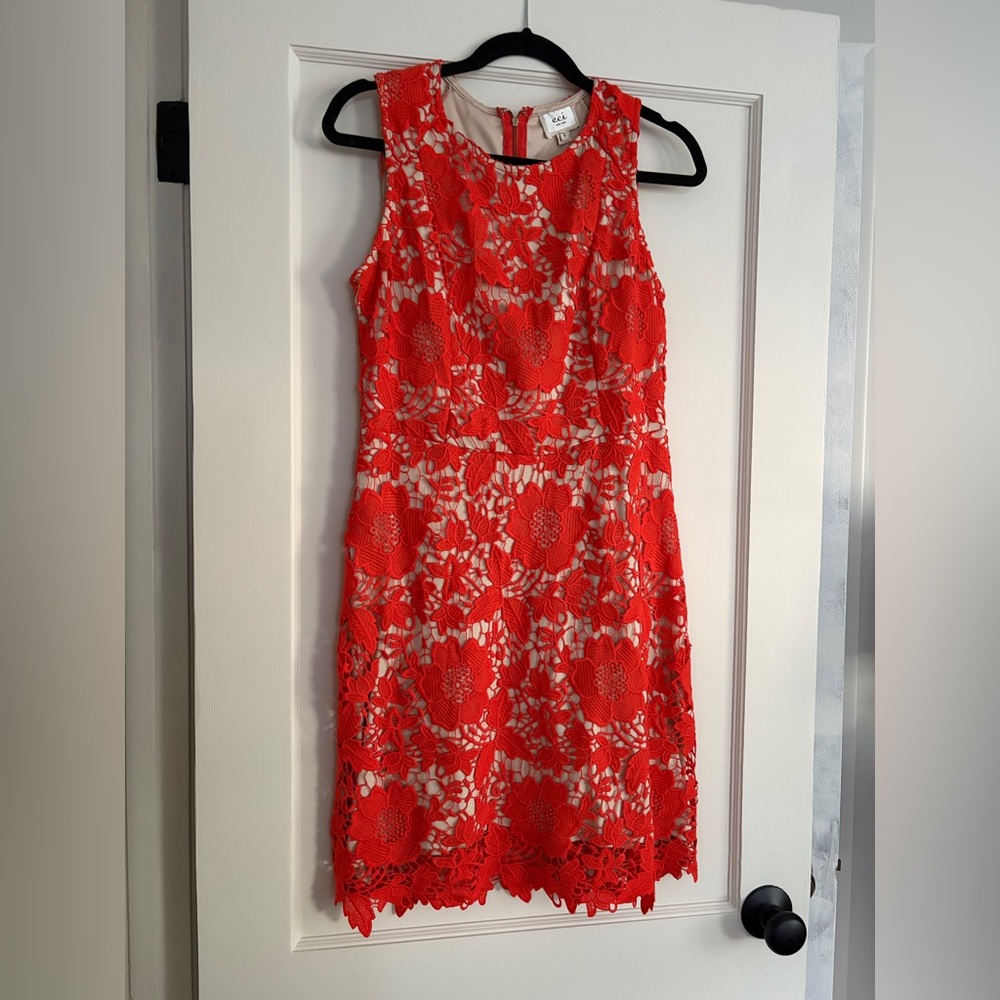 Orange Lace Dress